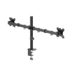 Hama Monitorhalterung, 2 Monitore, höhenverstellbar, schwenk-/neigbar, 13 Zoll – 35 Zoll, Schwarz
