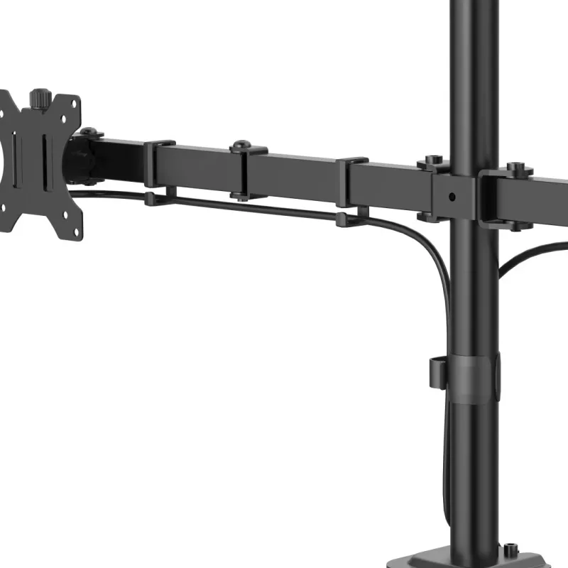 Hama Monitorhalterung, 2 Monitore, höhenverstellbar, schwenk-/neigbar, 13 Zoll – 35 Zoll, Schwarz