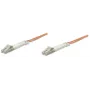 Intellinet Glasfaser-Patchkabel, OM2, LC/LC, 5 m, Orange, Duplex, Multimode, 50/125 µm, LSZH, Glasfaser, lebenslange Garantie