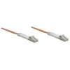 Intellinet Glasfaser-Patchkabel, OM2, LC/LC, 5 m, Orange, Duplex, Multimode, 50/125 µm, LSZH, Glasfaser, lebenslange Garantie
