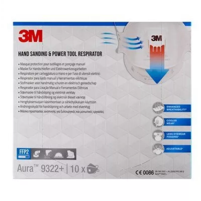 3M 9322PRO10 Staubmaske 10 Stk. Korb FFP2