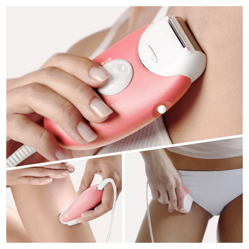 Braun Silk-epil 3-277 Epilierer, weiß/pink