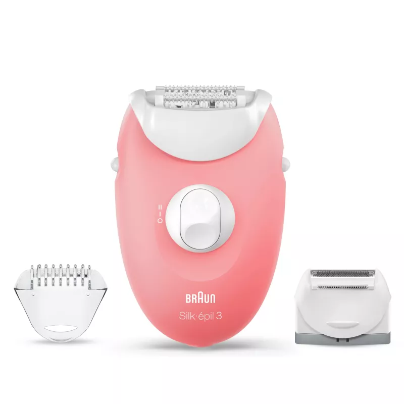 Braun Silk-epil 3-277 Epilierer, weiß/pink