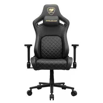 COUGAR CGR-DFL-GLB PC-Gaming-Stuhl Gepolsterte Sitzfläche Schwarz, Gold
