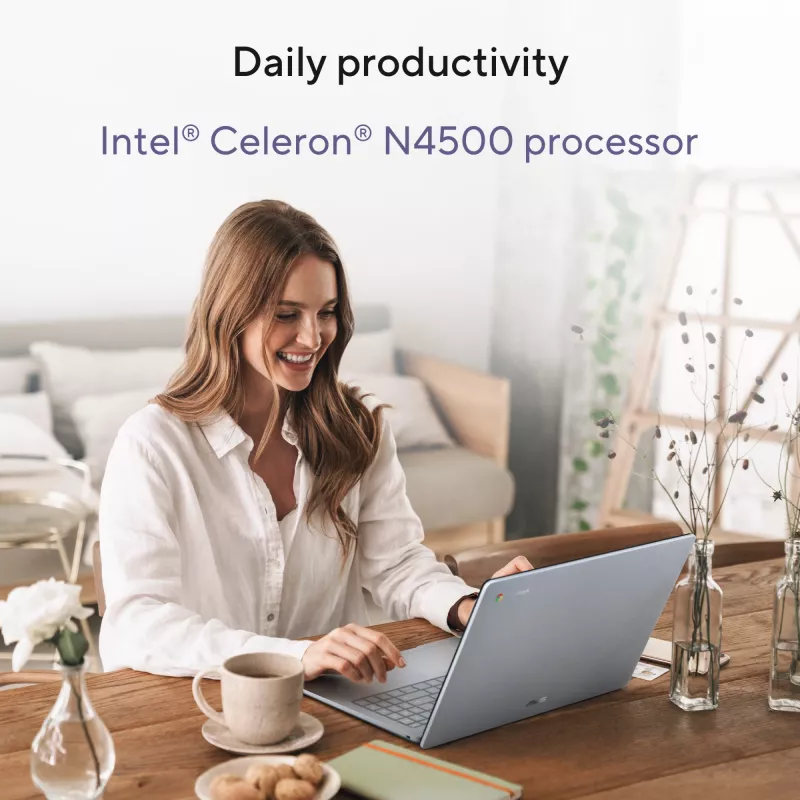 ASUS Chromebook CB1505CTA-S70197-CBE Intel® N N150 39.6 cm (15.6 Zoll) Full HD 8 GB LPDDR5-SDRAM 64 GB eMMC Wi-Fi 6 (802.11ax) ChromeOS US International Grau