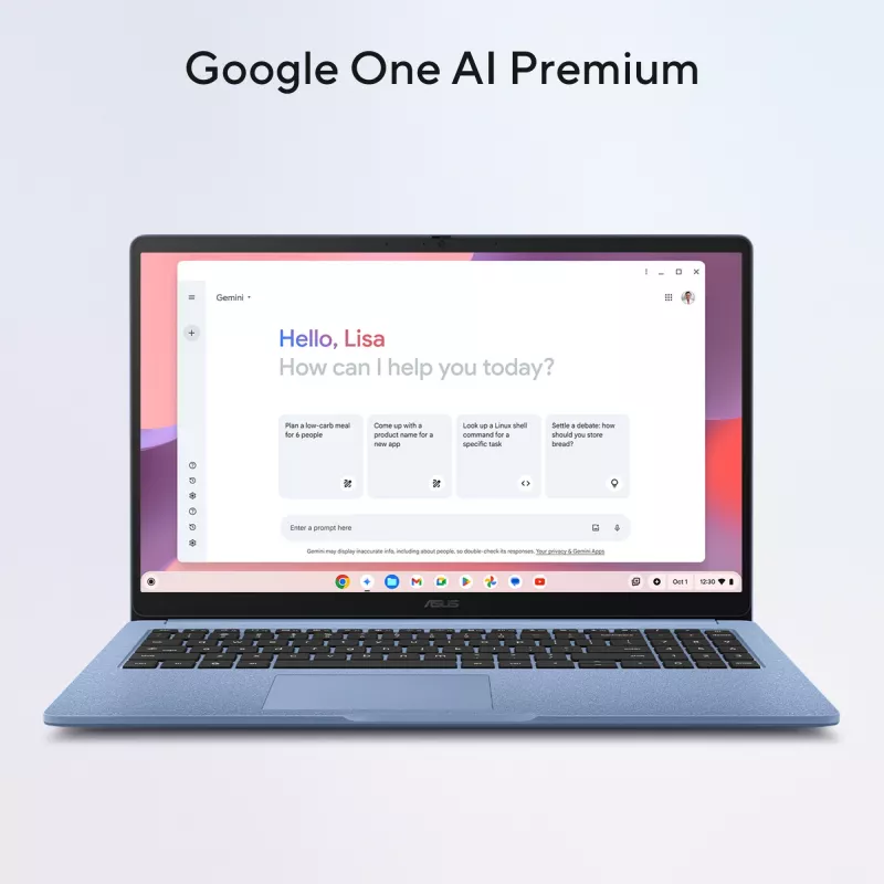 ASUS Chromebook CB1505CTA-S70197-CBE Intel® N N150 39.6 cm (15.6 Zoll) Full HD 8 GB LPDDR5-SDRAM 64 GB eMMC Wi-Fi 6 (802.11ax) ChromeOS US International Grau