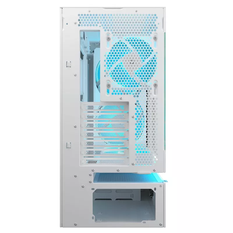 COUGAR Midi Tower Case, CFV235 Vision, ARGB, LCD-Display, Mesh, Weiß