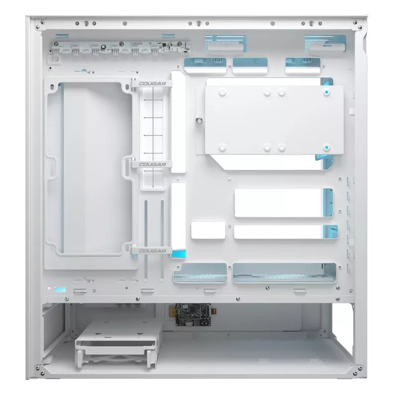 COUGAR Midi Tower Case, CFV235 Vision, ARGB, LCD-Display, Mesh, Weiß