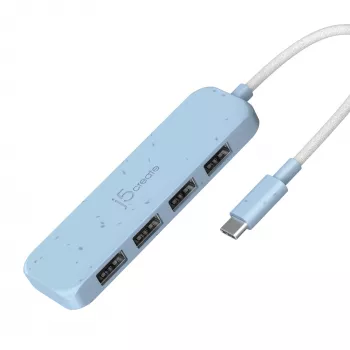 j5create Umweltfreundlicher USB-C-auf-4-Port-Typ-A-Gen-2-Hub