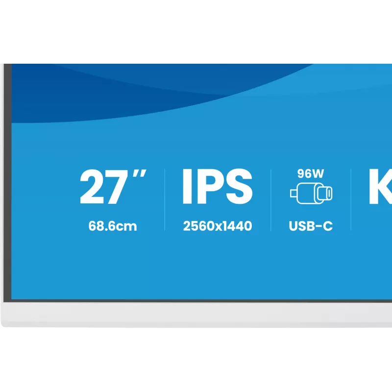 iiyama ProLite XB2797QSNP-W1 27 Zoll IPS-LCD-Computermonitor 68,6 cm (27 Zoll) 2560 x 1440 Pixel Quad HD Weiß