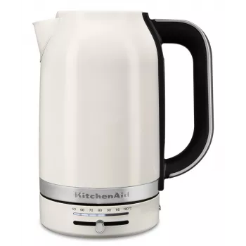KitchenAid 5KEK1701EPL Elektrischer Wasserkocher 1,7 l 2400 W Schwarz, Edelstahl, Weiß