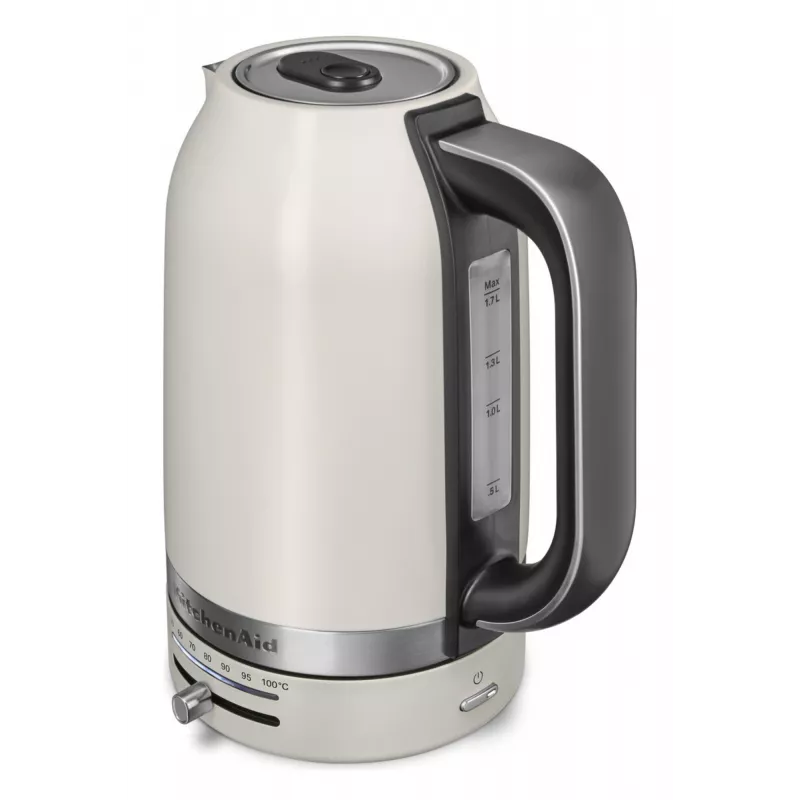 KitchenAid 5KEK1701EPL Elektrischer Wasserkocher 1,7 l 2400 W Schwarz, Edelstahl, Weiß