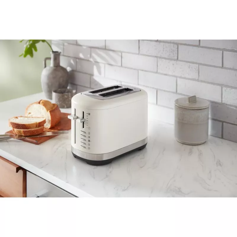 KitchenAid 859711684260 Toaster 7 2 Scheibe(n) 980 W Schwarz, Edelstahl, Weiß