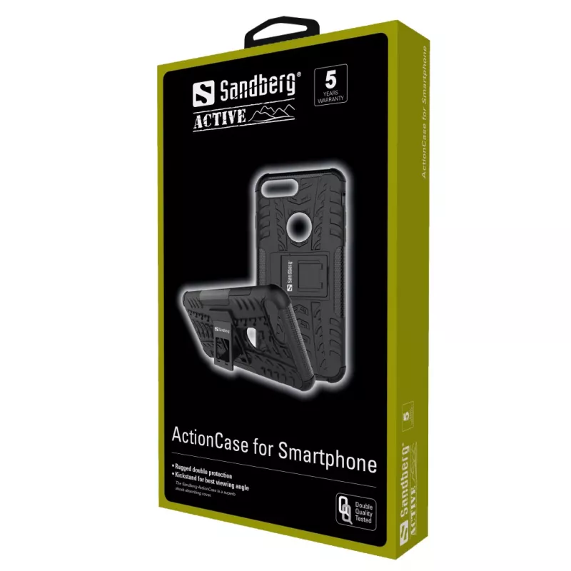 Sandberg ActionCase für iPhone X/XS, Abdeckung, Apple, iPhone X, Schwarz