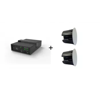 Vivolink Audiopack Subwoofer 6.5 40W + 2 x Premium-Deckenlautsprecher (Limitiertes Bundle-Angebot) Schwarz Kabelgebunden 110 W