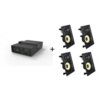 Vivolink Audiopack Subwoofer + 4 x Premium-Einbaulautsprecher - (Limitierter Bundle-Pack Deal) Schwarz Kabelgebunden 110 W
