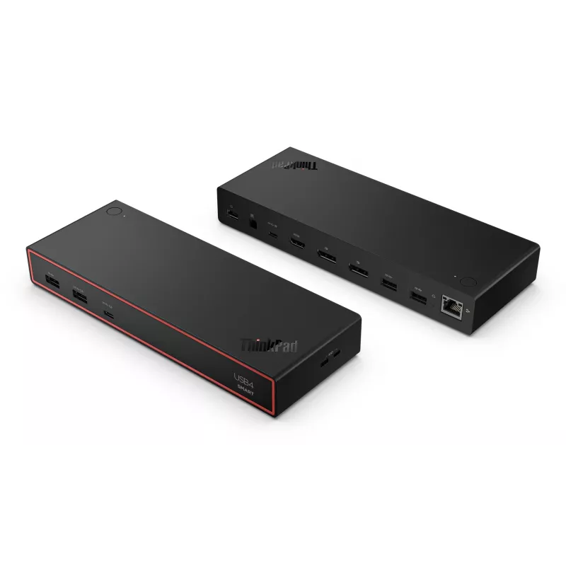 Lenovo ThinkPad USB4 Smart Dock 5500 mit 135W Adapter Kabelgebunden Schwarz