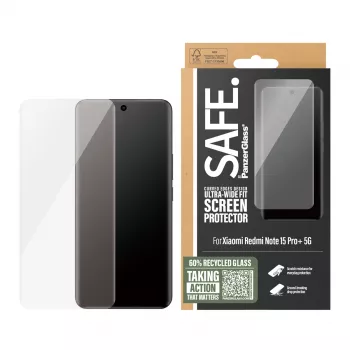 PanzerGlass SAFE. by ® Displayschutz Xiaomi Redmi Note 15 Pro+ 5G | Ultra-Wide Fit