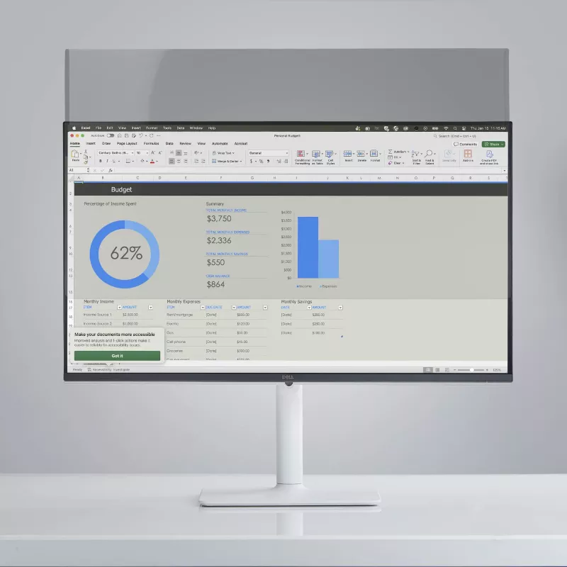 StarTech.com Magnetische Monitor-Blickschutzfolie für 24 Zoll 16:10 Display, Abnehmbarer Filter, Blendfreie/Glänzende Seiten, Blaulichtreduzierender Displayschutzfilm, TAA