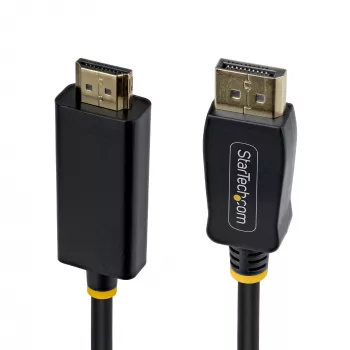 StarTech.com 2m DisplayPort auf HDMI Adapterkabel mit Griffsicheren Steckverbindungen, 4K 60Hz, HDR, Unidirektionaler DP zu HDMI Videokonverter, DP Desktop auf HDMI Monitor