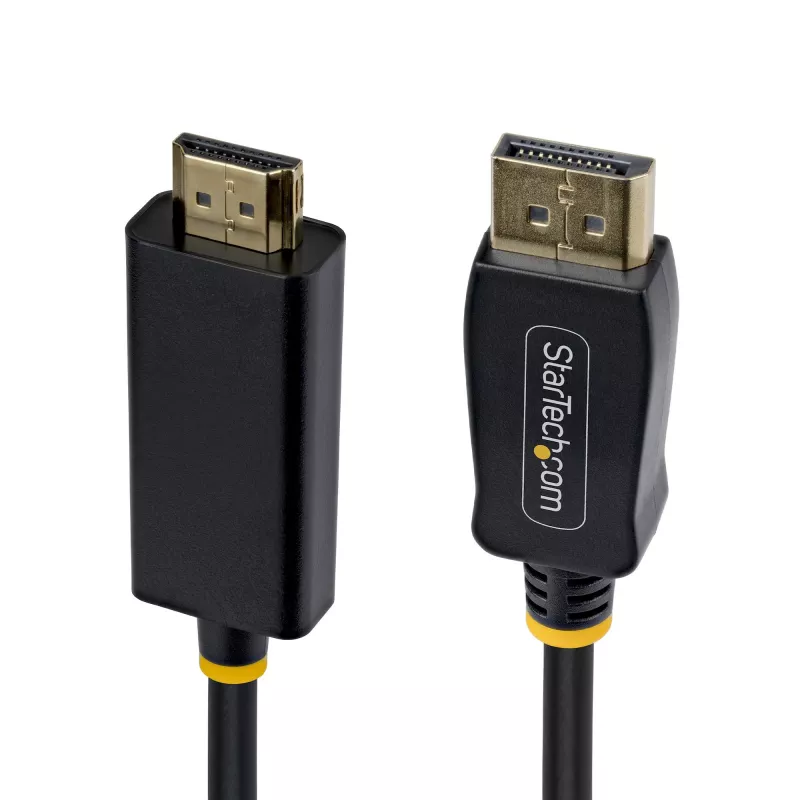 StarTech.com 2m DisplayPort auf HDMI Adapterkabel mit Griffsicheren Steckverbindungen, 4K 60Hz, HDR, Unidirektionaler DP zu HDMI Videokonverter, DP Desktop auf HDMI Monitor