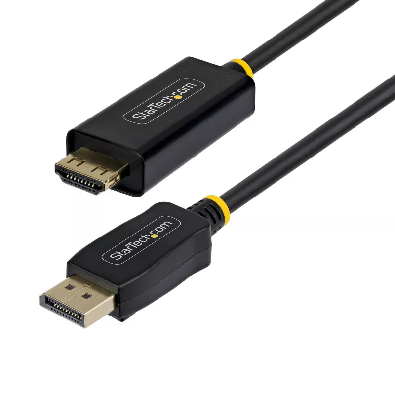 StarTech.com 2m DisplayPort auf HDMI Adapterkabel mit Griffsicheren Steckverbindungen, 4K 60Hz, HDR, Unidirektionaler DP zu HDMI Videokonverter, DP Desktop auf HDMI Monitor