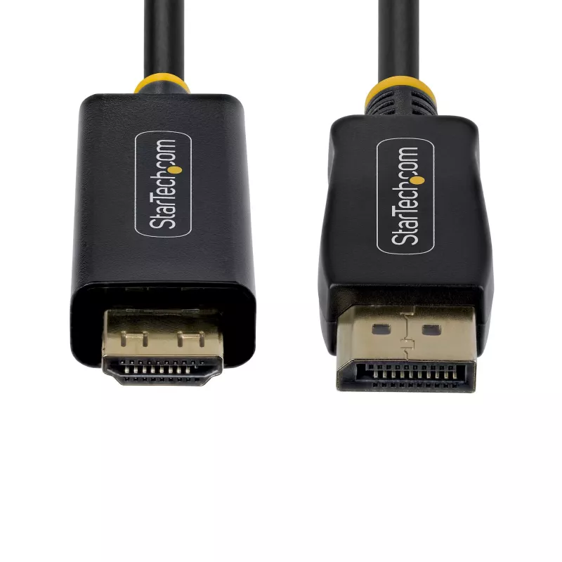 StarTech.com 2m DisplayPort auf HDMI Adapterkabel mit Griffsicheren Steckverbindungen, 4K 60Hz, HDR, Unidirektionaler DP zu HDMI Videokonverter, DP Desktop auf HDMI Monitor