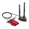 TP-Link AX3000 Wi-Fi 6 Bluetooth 5.0 PCIe Adapter, Intern, Kabellos, PCI Express, WLAN / Bluetooth, 2402 Mbit/s, Schwarz, Rot