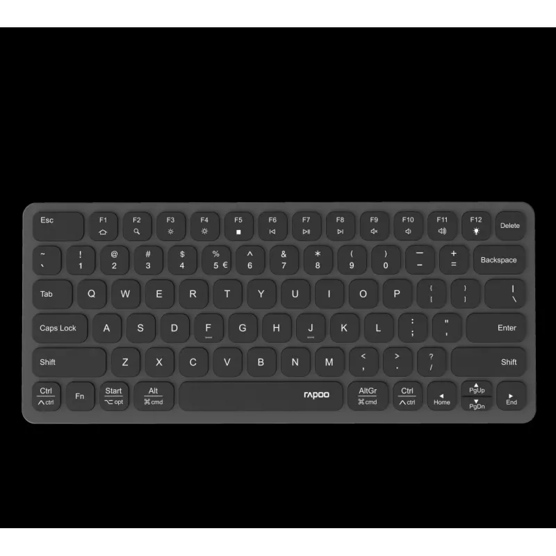 Rapoo UCK-6001 Ultra-Slim Tastatur mit 8-in-1 USB-C Multiport-Adapter, QWERTZ