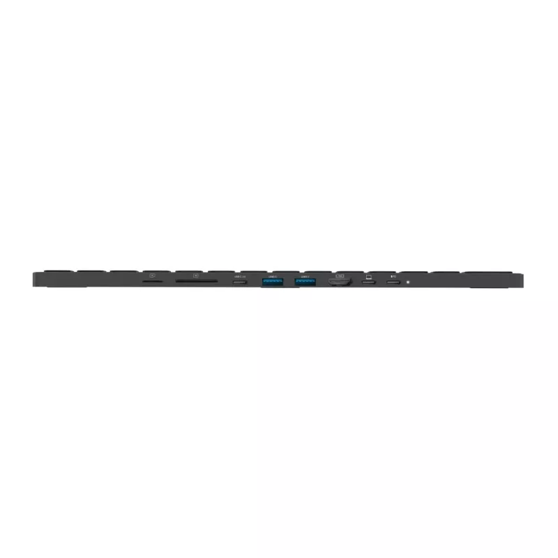 Rapoo UCK-6001 Ultra-Slim Tastatur mit 8-in-1 USB-C Multiport-Adapter, QWERTZ