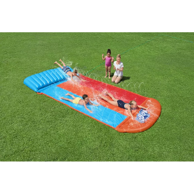 Bestway H2OGO! Triple-Rutsche mit Tsunami Splash Rampe 4,88 m