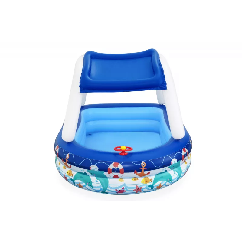 Bestway Sea Captain Aufblasbarer Familienpool mit UV Careful Sonnensegel