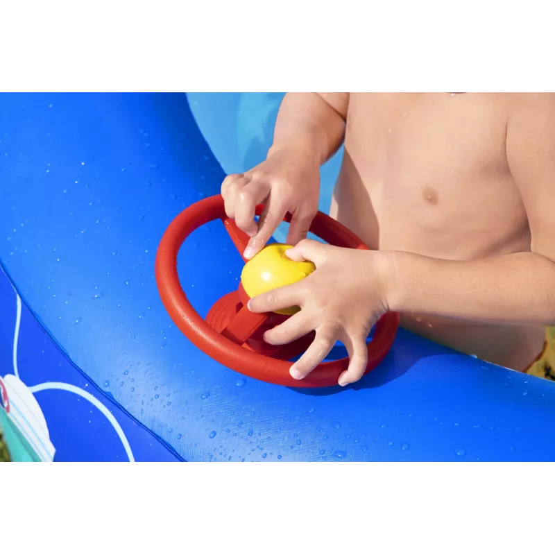 Bestway Sea Captain Aufblasbarer Familienpool mit UV Careful Sonnensegel