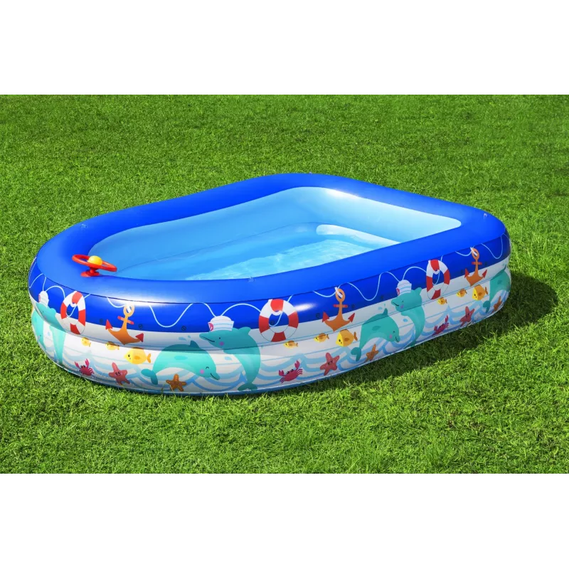 Bestway Sea Captain Aufblasbarer Familienpool mit UV Careful Sonnensegel