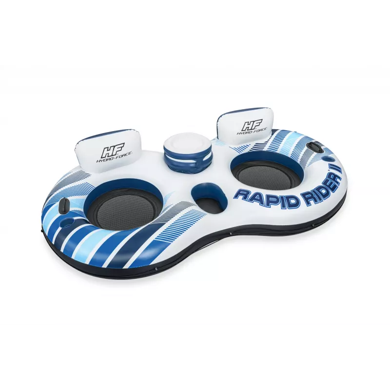 Bestway Hydro-Force Rapid Rider II Doppel-Flussreifen, Mehrfarbig, Schwimmreifen, Muster, Junge/Mädchen, 180 kg, 2 Personen