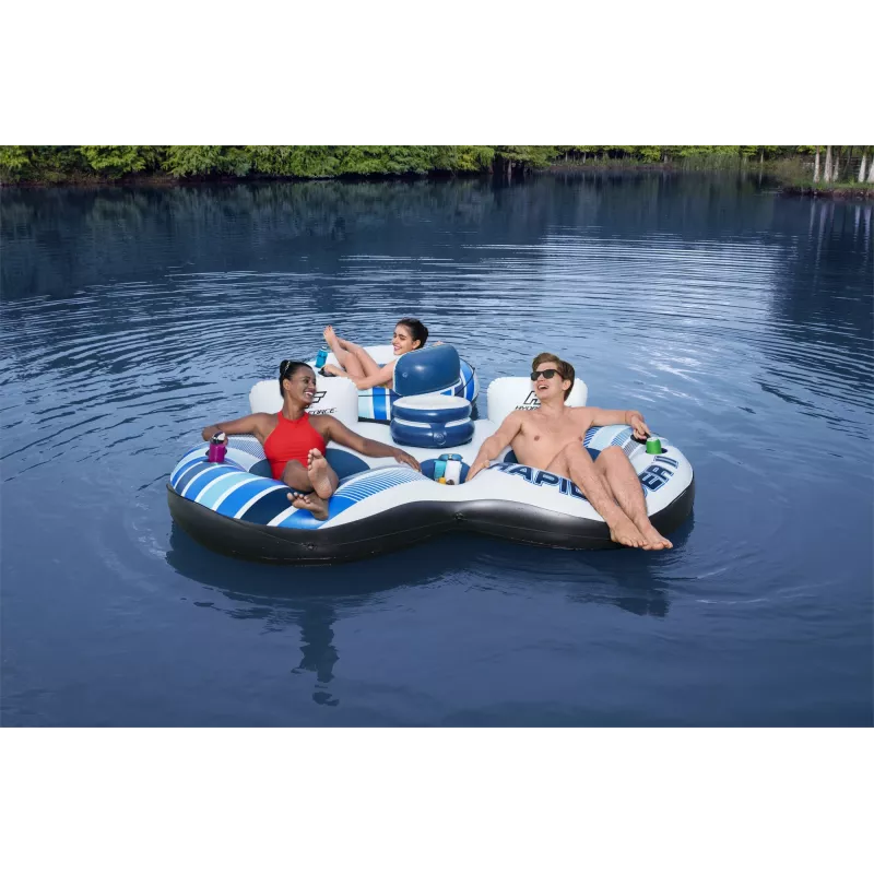 Bestway Hydro-Force Rapid Rider II Doppel-Flussreifen, Mehrfarbig, Schwimmreifen, Muster, Junge/Mädchen, 180 kg, 2 Personen
