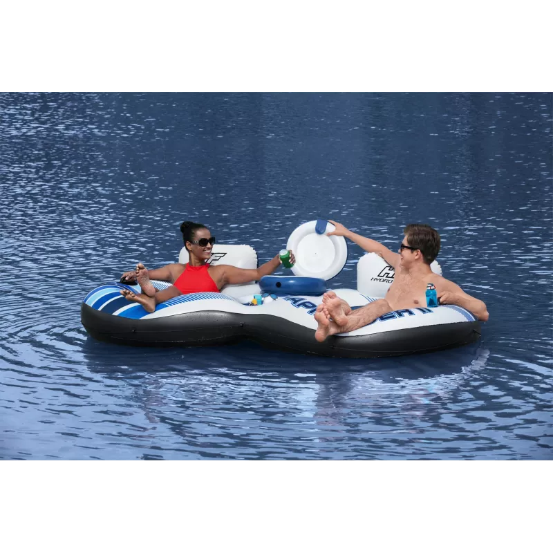 Bestway Hydro-Force Rapid Rider II Doppel-Flussreifen, Mehrfarbig, Schwimmreifen, Muster, Junge/Mädchen, 180 kg, 2 Personen