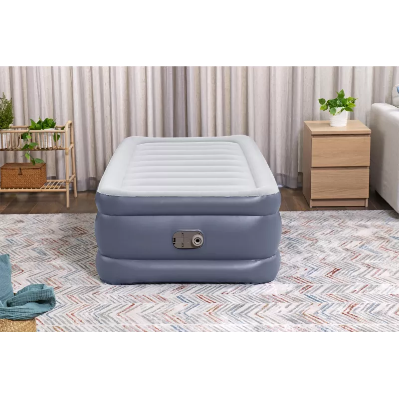 Bestway Tritech Luftmatratze Twin mit integrierter AC-Pumpe und antimikrobieller Beschichtung 1,91 m x 97 cm x 51 cm