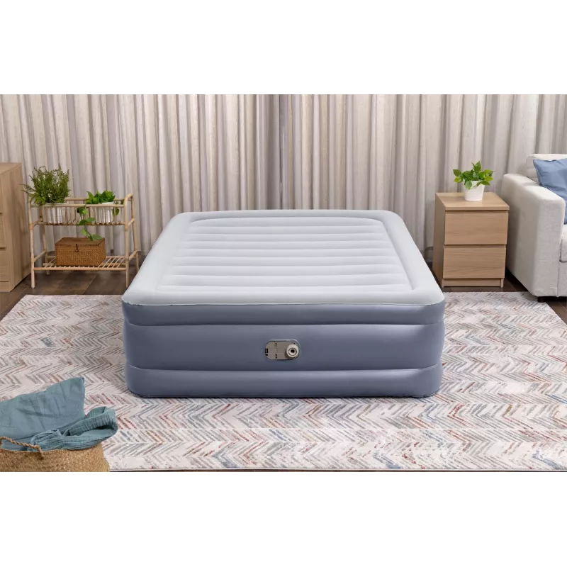 Bestway Tritech Luftmatratze Queen mit integrierter AC-Pumpe und antimikrobieller Beschichtung 2,03 m x 1,52 m x 51 cm