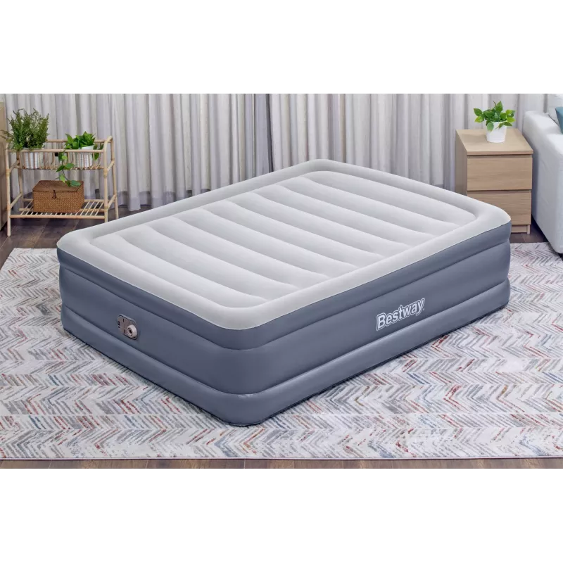 Bestway Tritech Luftmatratze Queen mit integrierter AC-Pumpe und antimikrobieller Beschichtung 2,03 m x 1,52 m x 51 cm