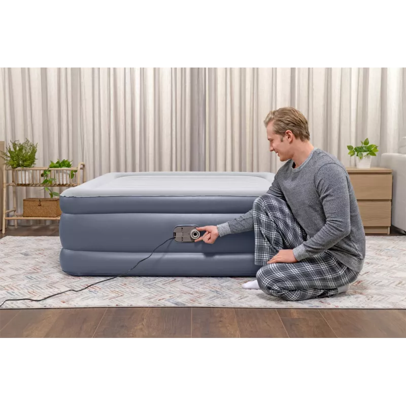 Bestway Tritech Luftmatratze Queen mit integrierter AC-Pumpe und antimikrobieller Beschichtung 2,03 m x 1,52 m x 51 cm