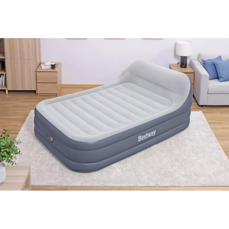 Bestway Tritech SleekFlow Kopfstück-Luftmatratze Queen mit integrierter AC-Pumpe und antimikrobieller Beschichtung 2,26 m x 1,52 m x 84 cm