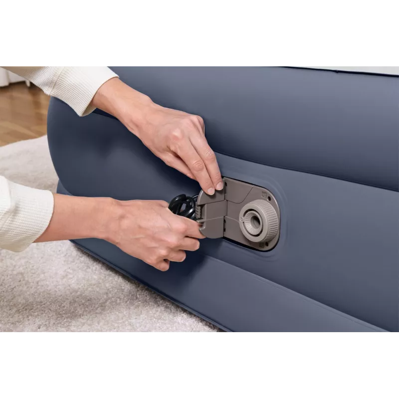 Bestway Tritech SleekFlow Kopfstück-Luftmatratze Queen mit integrierter AC-Pumpe und antimikrobieller Beschichtung 2,26 m x 1,52 m x 84 cm