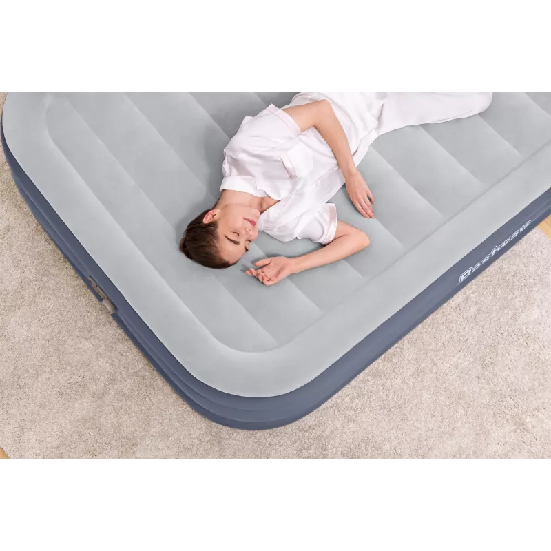 Bestway Tritech SleekFlow Kopfstück-Luftmatratze Queen mit integrierter AC-Pumpe und antimikrobieller Beschichtung 2,26 m x 1,52 m x 84 cm
