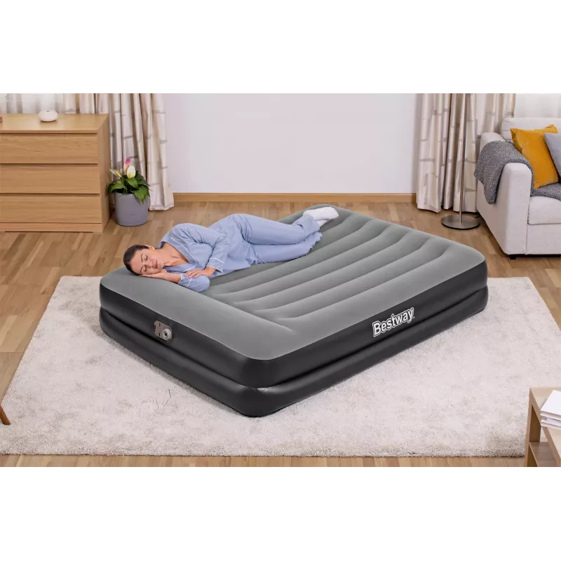 Bestway Tritech Luftmatratze Queen mit integrierter AC-Pumpe und antimikrobieller Beschichtung 2,03 m x 1,52 m x 46 cm