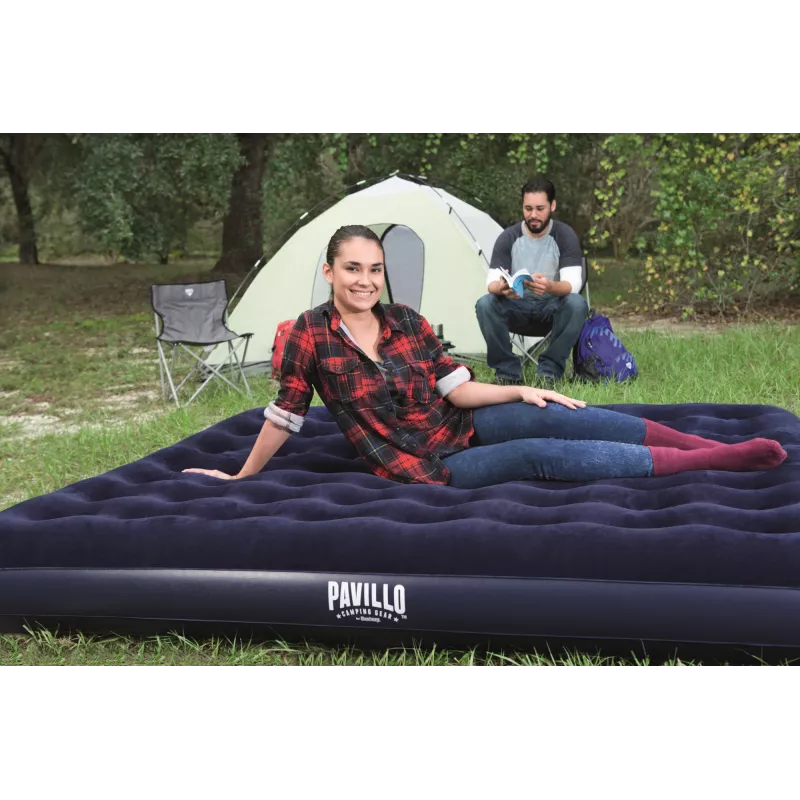 Bestway Flocked Airbed – King – 2,03 m x 1,83 m x 22 cm, Doppelmatratze