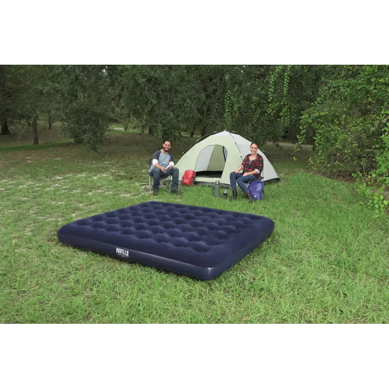 Bestway Flocked Airbed – King – 2,03 m x 1,83 m x 22 cm, Doppelmatratze