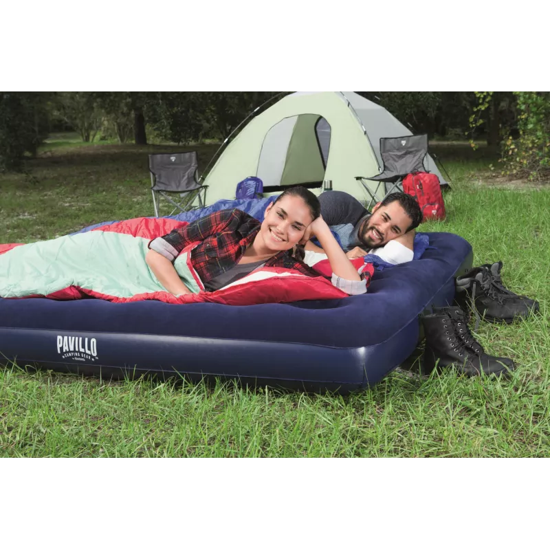 Bestway Flocked Airbed – King – 2,03 m x 1,83 m x 22 cm, Doppelmatratze