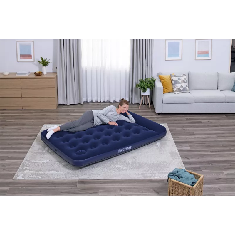 Bestway Luftmatratze Full mit eingebauter Fußpumpe 1,91 m x 1,37 m x 28 cm