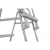 Bestway Flip & Lock Aufstellpool-Leiter 1,07 m, Leiter, Grau, Metall, 150 kg, 3 Stufen, 107 cm